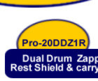 Dual Drum Zapper with Rest Shield and Carrying Frame